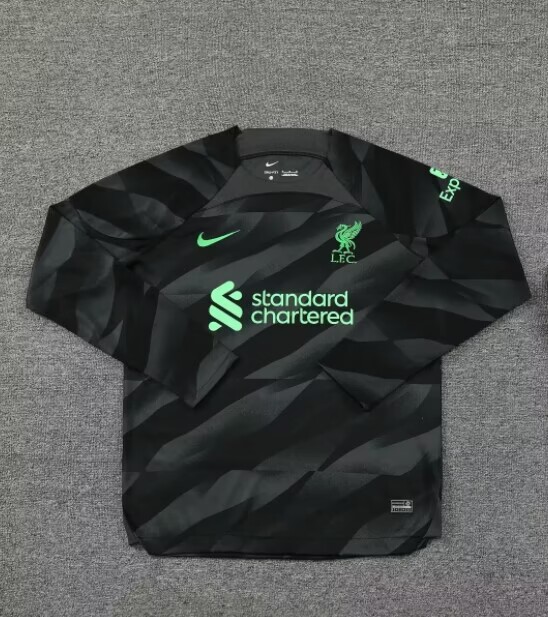 AAA Quality Liverpool 23/24 GK Black/Green Long Jersey